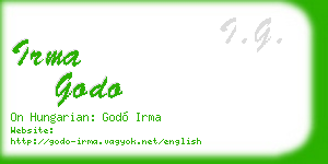 irma godo business card